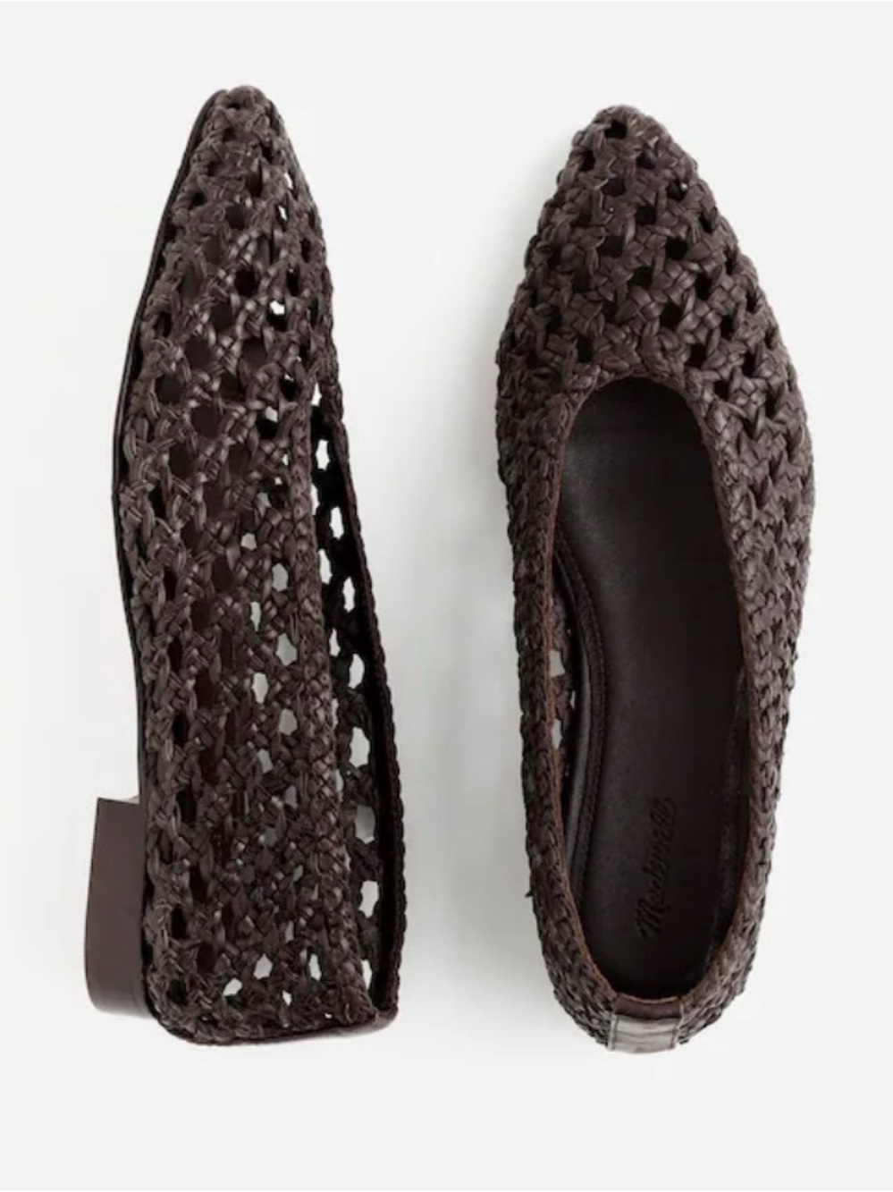 Madewell the Ruth woven ballet flat, dark carob, 7.5 *see photos